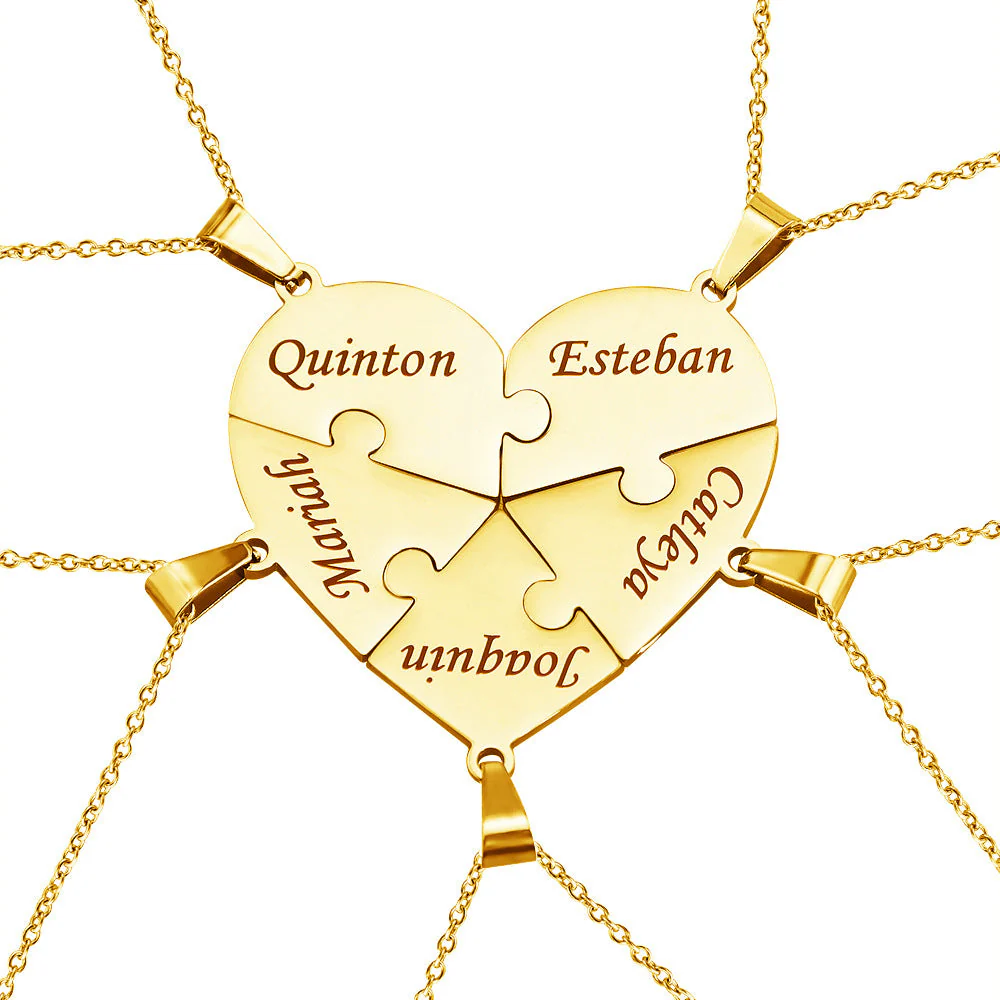 Personalized Heart Puzzle Necklace - Image 15