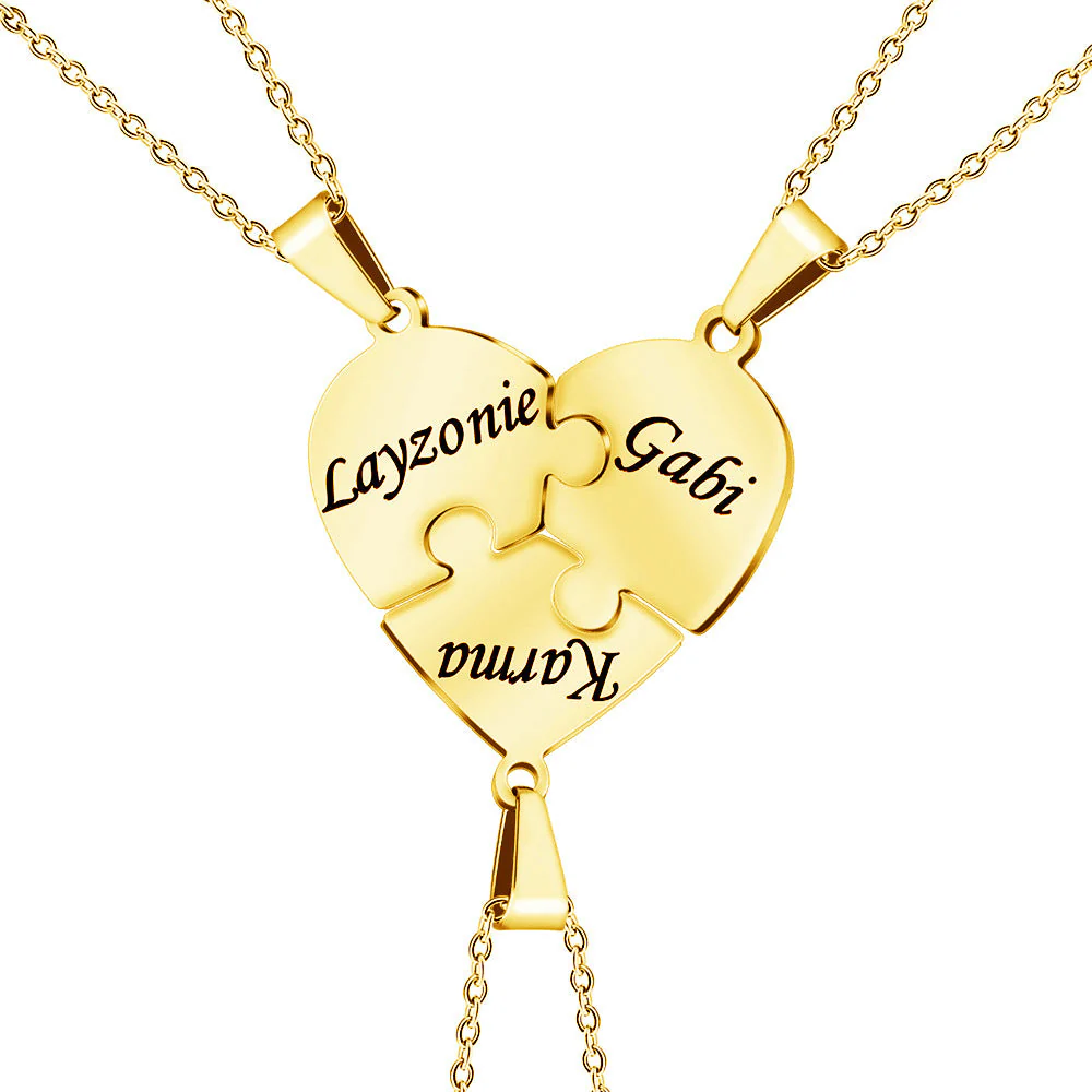 Personalized Heart Puzzle Necklace - Image 9