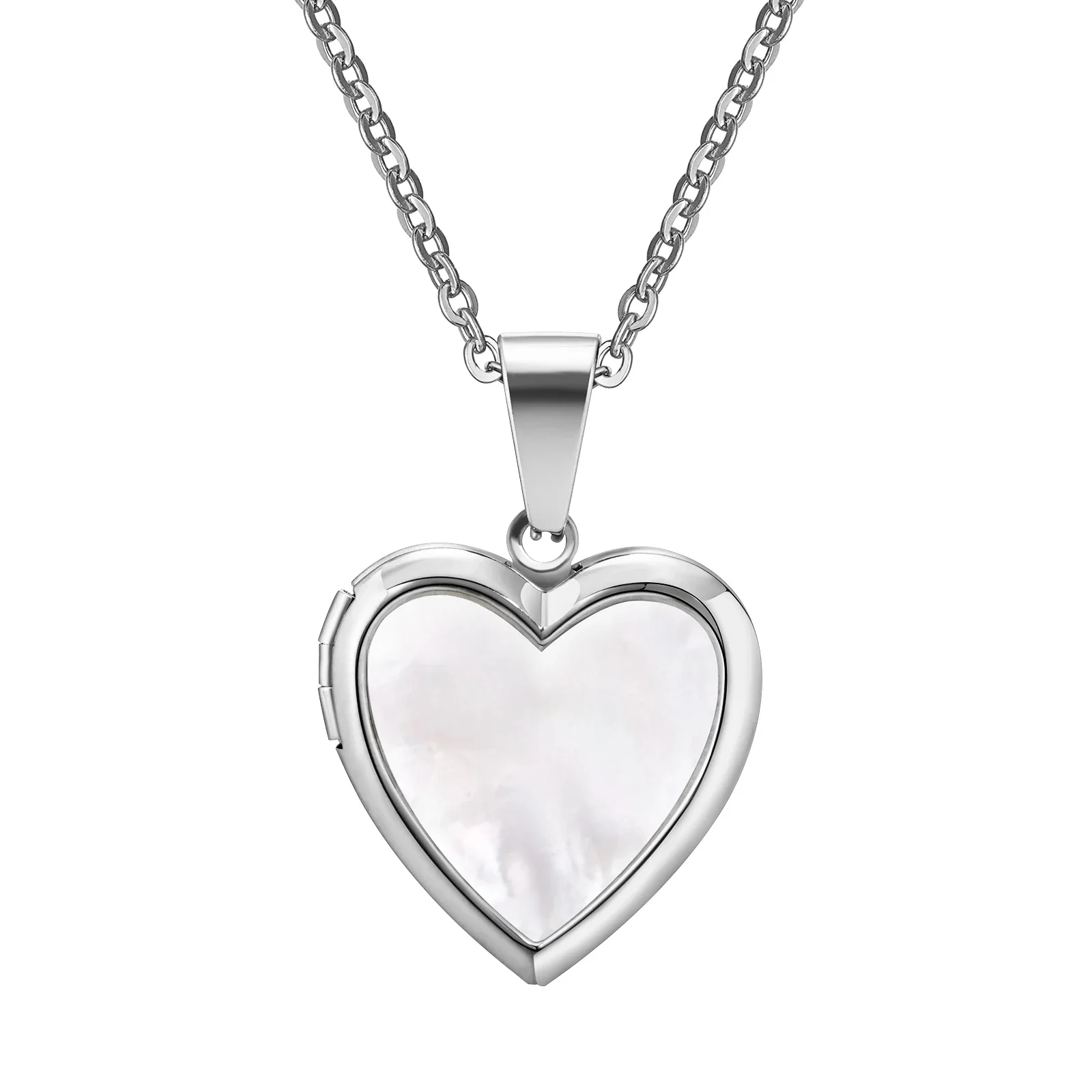 Open Heart Locket Necklace - Image 3