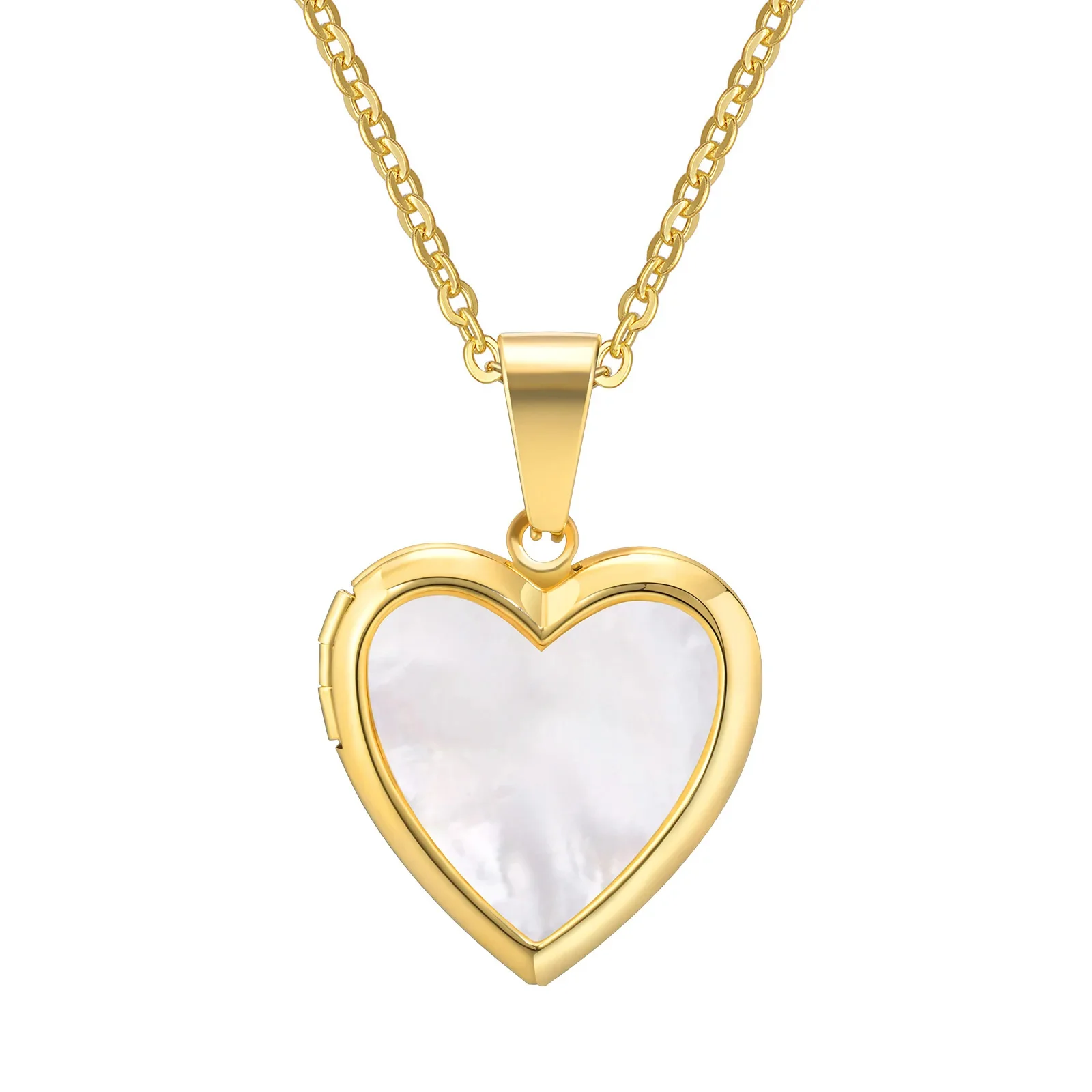Open Heart Locket Necklace - Image 4