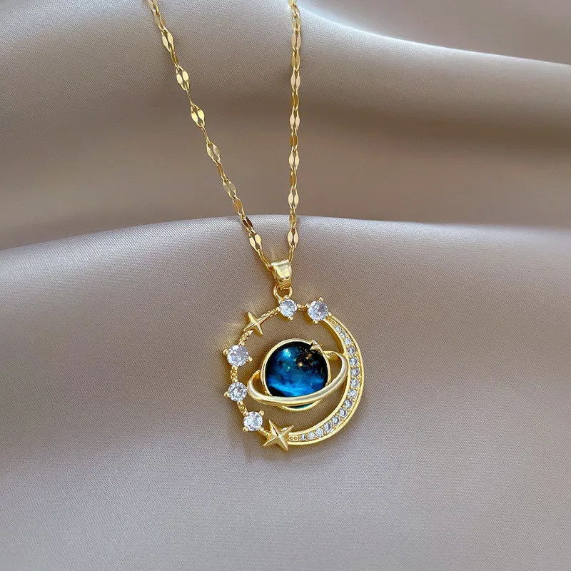 Zircon Moon Necklace - Image 3